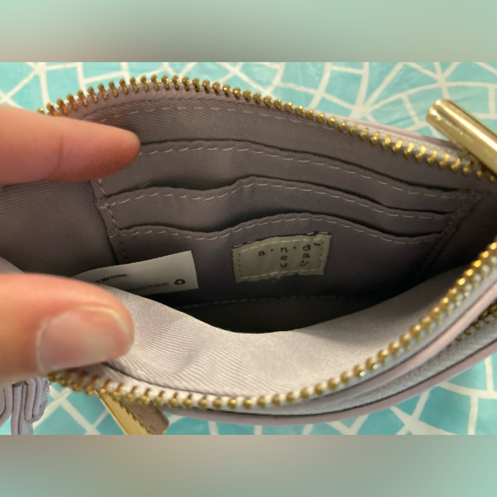 🙂TODAY***$9***A New Day lavender double zip wristlet with removable strap. - Picture 5 of 5